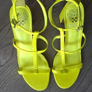 Vince Camuto Neon Yellow Strappy Sandals